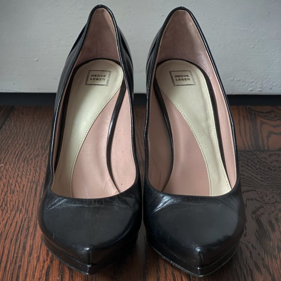 Herve Leger Albee Leather Pumps - Picture 3 of 10